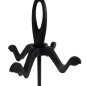 Set 4 accesorii pentru semineu, aspect vintage, suport depozitare, lungime ustensile 42 cm, otel
