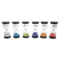 Set 6 clepsidre colorate, 1, 3, 5, 10, 15 si 30 minute, 3 ani+, 9.8x4.3 cm Set 6 clepsidre colorate, 1, 3, 5, 10, 15 si 30 minute, 3 ani+, 9.8x4.3 cm