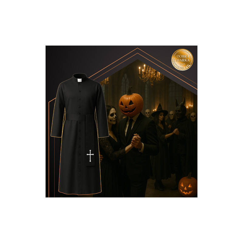 Potcap Preot Costum tematica preot, Halloween/carnaval, XL/XXL, lungime 147 cm