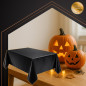 Fata de masa decorativa pentru Halloween, reutilizabila, impermeabila, folie de aluminiu 137 x 274 cm