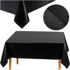 Fata de masa decorativa pentru Halloween, reutilizabila, impermeabila, folie de aluminiu 137 x 274 cm