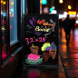 Panou LED publicitar, 40x60 cm, rescriptibil, reclame luminoase efect neon