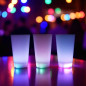 Pahare multicolore pentru party, Glow in the Dark, inaltime 6.5 cm, set 6 bucati