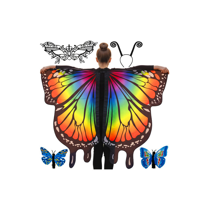 Costum Fluture, 5 elemente, marime universala, multicolor