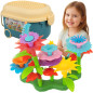 Set blocuri de constructie creativ, Gradina cu Flori, 139 piese,  20 x 33 x 22 cm, multicolor