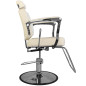 Scaun frizerie, piele ecologica crem, inaltime reglabila 49-62 cm, suport picioare, baza cromata Scaun frizerie, piele ecologica crem, inaltime reglabila 49-62 cm, suport picioare, baza cromata