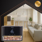 Difuzor aromaterapie, efect semineu LED, umidificator, rezervor 250 ml, timer, 10W
