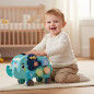 Jucarie educativa si interactiva cu activitati, forma elefant, 18.7x26x14.6 cm, multicolor