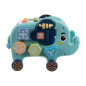 Jucarie educativa si interactiva cu activitati, forma elefant, 18.7x26x14.6 cm, multicolor