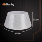 Suport decorativ brad Craciun, husa 60 cm, fixare cu velcro, universal, alb cu paiete argintii Suport decorativ brad Craciun, husa 60 cm, fixare cu velcro, universal, alb cu paiete argintii