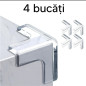 Protectie din silicon pentru colt mobila, transparenta, 3.2x3.2x1.2 cm, set 4 bucati Protectie din silicon pentru colt mobila, transparenta, 3.2x3.2x1.2 cm, set 4 bucati
