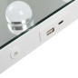 Oglinda cosmetica LED, 80x62 cm, reglare culoare lumina, panou tactil, oglinda suplimentara marire 10x