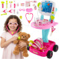 Set Micul Doctor, jucarie educativa 18 in 1, EKG, carucior mobil complet echipat