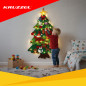 Brad de Craciun din fetru, iluminare LED, 26 elemente decorative, prindere velcro, multicolor Brad de Craciun din fetru, iluminare LED, 26 elemente decorative, prindere velcro, multicolor