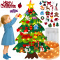 Brad de Craciun din fetru, iluminare LED, 26 elemente decorative, prindere velcro, multicolor Brad de Craciun din fetru, iluminare LED, 26 elemente decorative, prindere velcro, multicolor