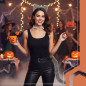 Set costum Halloween, pisica/vulpe, 3 piese, coada, choker, cordeluta urechi, gri Set costum Halloween, pisica/vulpe, 3 piese, coada, choker, cordeluta urechi, gri