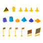 Set de constructii XXL, nisip kinetic 750 g, 3 vehicule, 3 spatule, cutie tip valiza Set de constructii XXL, nisip kinetic 750 g, 3 vehicule, 3 spatule, cutie tip valiza