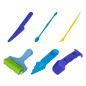 Set de constructii XXL, nisip kinetic 750 g, 3 vehicule, 3 spatule, cutie tip valiza Set de constructii XXL, nisip kinetic 750 g, 3 vehicule, 3 spatule, cutie tip valiza