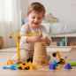 Set de constructii XXL, nisip kinetic 750 g, 3 vehicule, 3 spatule, cutie tip valiza Set de constructii XXL, nisip kinetic 750 g, 3 vehicule, 3 spatule, cutie tip valiza