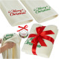 Set 2 prosoape de Craciun, bumbac si broderie decorativa, 50x100 cm