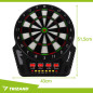 Joc darts electronic, 4 afisaje LED, pentru 1-16 jucatori, 6 sageti, sunete, tabla 43x51.5 cm Joc darts electronic, 4 afisaje LED, pentru 1-16 jucatori, 6 sageti, sunete, tabla 43x51.5 cm