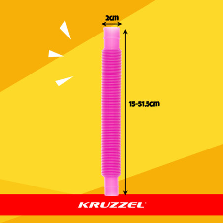 Set 10 tuburi senzoriale pentru copii, diverse culori, 15-51.5 cm