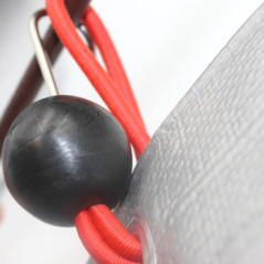 Cordelina elastica fixare prelata, reutilizabila, lungime 30 cm, carlig, rosu/negru