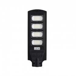 Lampa solara stradala 100W, senzor miscare, lumina alb rece 6500K, 3 moduri iluminare, telecomanda, aluminiu, RESIGILAT