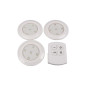 Set 3 lampi LED cu temporizator pentru dulap/mobilier, alb neutru, 0.5 W, 9x9x2.3 cm, alb Set 3 lampi LED cu temporizator pentru dulap/mobilier, alb neutru, 0.5 W, 9x9x2.3 cm, alb