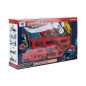 Set camion cu 6 masinute, functie de lansare, autocolante, 10 x 23 x 36 cm