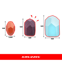 Joc creativ Montessori, pietre in echilibru, 16 blocuri multicolore, lemn