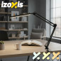 Lampa LED de masa, 5.6W, brat reglabil, 10 niveluri de luminozitate, 400 lm, reglabila 360 grade, negru mat