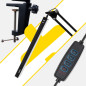 Lampa LED de masa, 5.6W, brat reglabil, 10 niveluri de luminozitate, 400 lm, reglabila 360 grade, negru mat