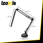 Lampa LED de masa, 5.6W, brat reglabil, 10 niveluri de luminozitate, 400 lm, reglabila 360 grade, negru mat