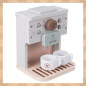 Aparat de cafea de jucarie, 2 cani, cutie lapte, capsule cafea, lemn