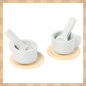 Set ceai din lemn, 16 piese, tava servire, accesorii, culori pastel Set ceai din lemn, 16 piese, tava servire, accesorii, culori pastel