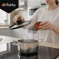 Capac universal din sticla si silicon, adaptabil pe 3 dimensiuni, 28/30/32 cm