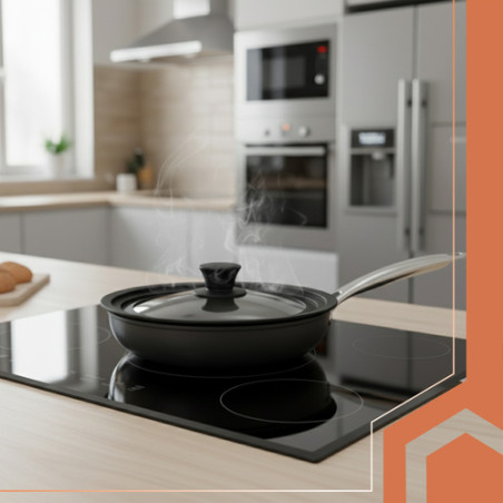 Capac universal, adaptabil pe 3 dimensiuni, 24/26/28 cm, sticla si silicon