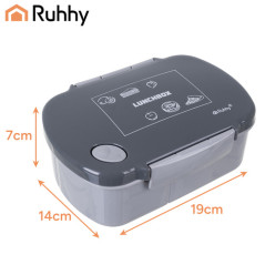 Cutie de pranz Lunchbox, 800 ml, fara PBA, 14x19x7 cm, PP, gri