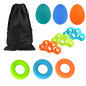 Set complet pentru exercitiile mainilor si degetelor, 9 piese, husa transport, silicon