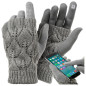 Manusi pentru ecran tactil, 2 in 1, captusite, marime universala, poliester, bumbac, gri Manusi pentru ecran tactil, 2 in 1, captusite, marime universala, poliester, bumbac, gri