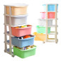 Organizator jucarii, 5 sertare depozitare, roti deplasare, 98x37x37 cm