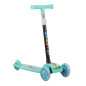 Trotineta pliabila, 3 roti cu lumini multicolore LED, reglare inaltime, verde
