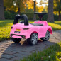 Masinuta Ride-on, sezut ergonomic cu spatar, volan, 66x29x36 cm, roz