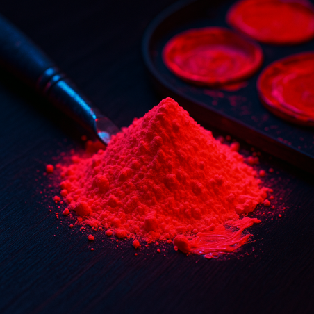 Pigment rosu fluorescent reactiv UV