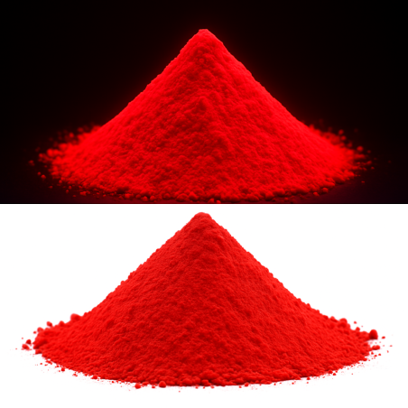 Pigment rosu fluorescent reactiv UV