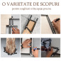 Rigla PRO pliabila cu 6 brate pentru gresie, sablon unghiuri si decupaje precise