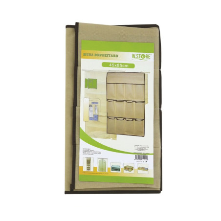 Organizator cu buzunare pentru depozitare, polipropilena, 45 x 85 cm