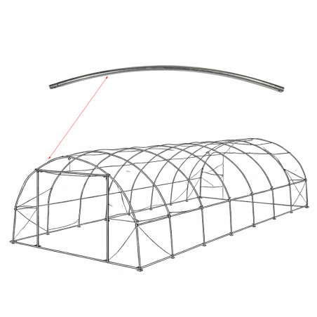 Componenta sera tip tunel 8–10 m, arcada otel galvanizat, 110 cm