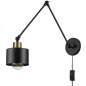 Aplica LED Elza, E27, 35W, aspect modern, IP20, unghi de rotatie 180 grade, cadru otel, negru Aplica LED Elza, E27, 35W, aspect modern, IP20, unghi de rotatie 180 grade, cadru otel, negru